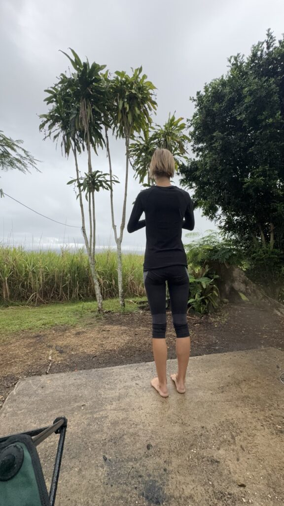 Yoga bei Regen