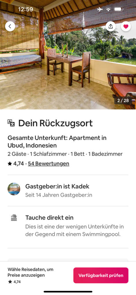 airbnb anzeige