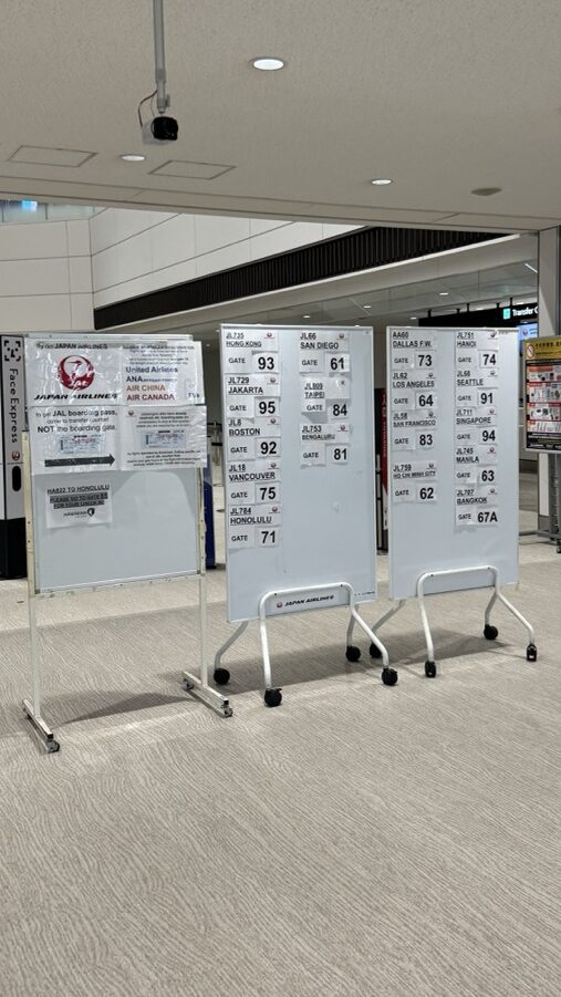 fluganzeige flughafen tokio